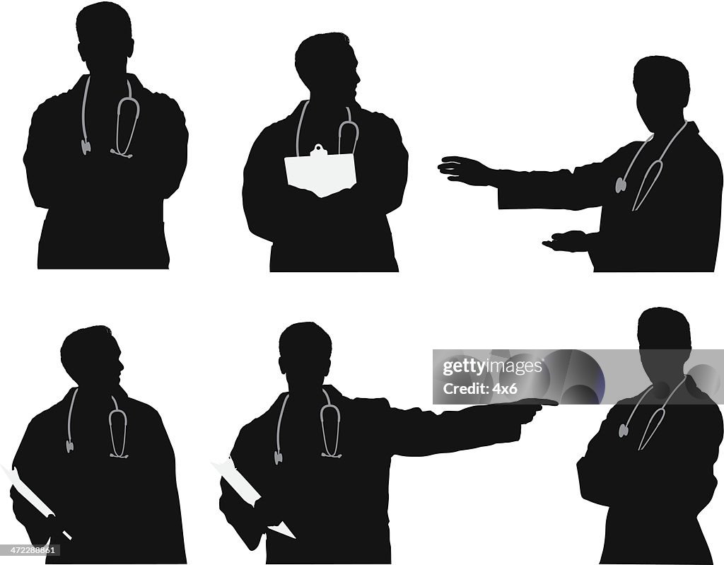 Many Doctor Vector Multiple Images Of A Doctor High-Res Vector Graphic - Getty Images