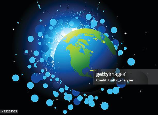 abstract globe background - eclipse stock illustrations