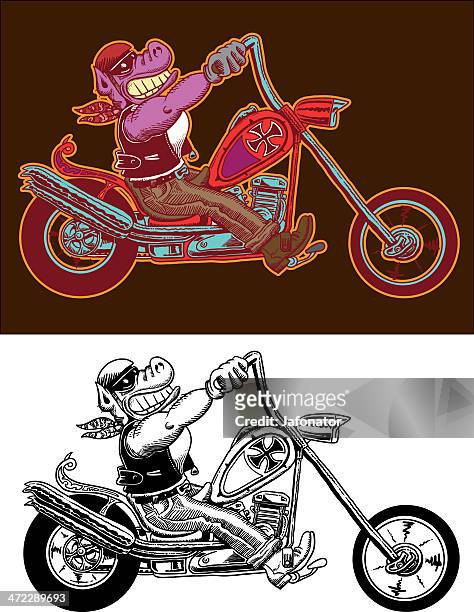 pig rider - helicopter ride stock illustrations