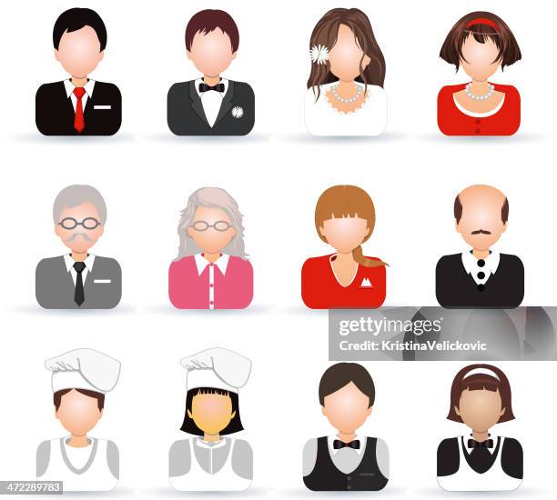 wedding people icons - mexican businessman stock illustrations