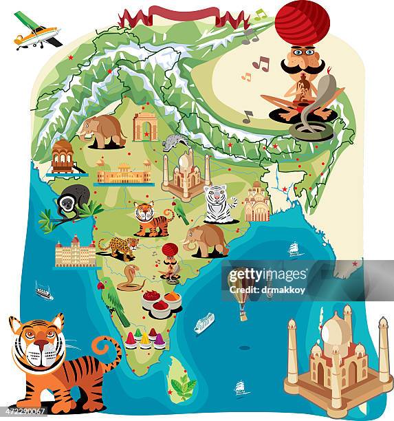 ilustraciones, imágenes clip art, dibujos animados e iconos de stock de dibujo mapa de la india - bombay map