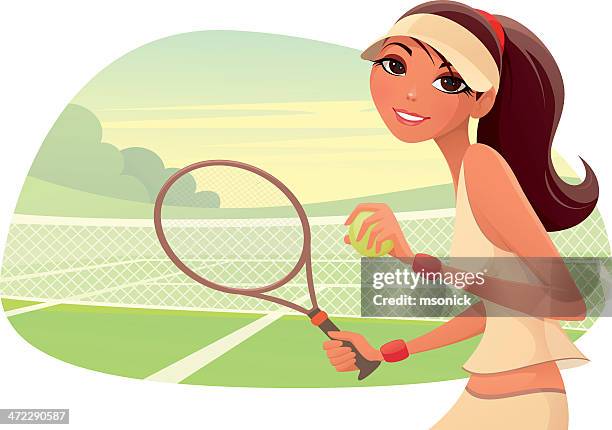 play tennis - tennis net stock illustrations