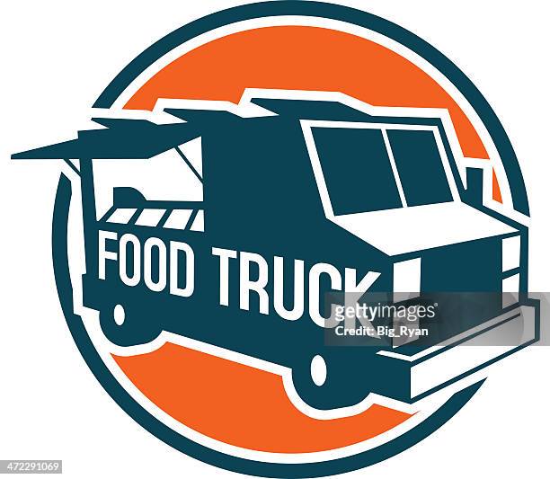 stockillustraties, clipart, cartoons en iconen met food truck text - foodtruck