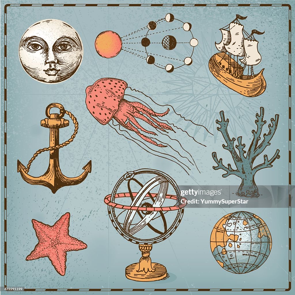 Decorative nautical set