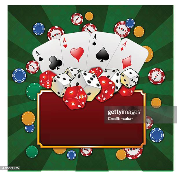 gambling frame composition - casino texture stock illustrations