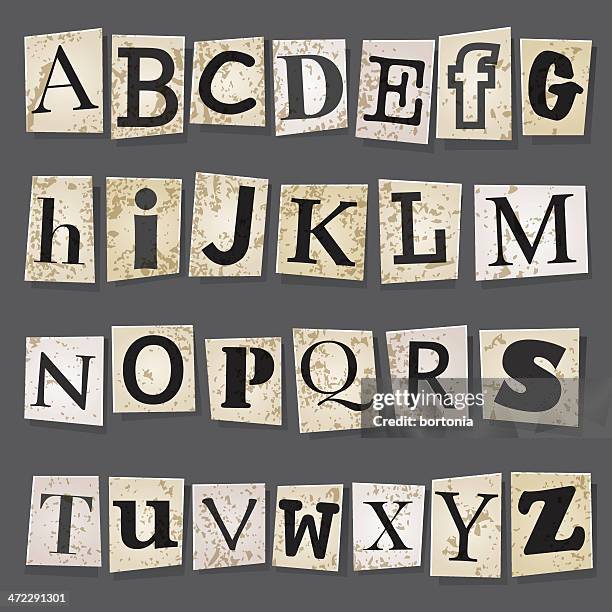 Serif Style Ransom Note 151 Serif Alphabet High Res Illustrations - Getty Images