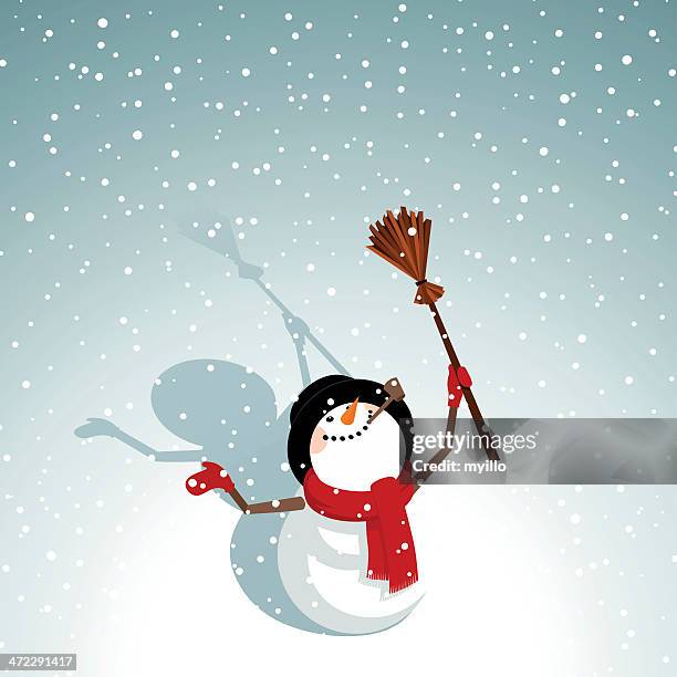 "let it snow winter schneit schneemann weihnachten illustration -" - let it snow stock-grafiken, -clipart, -cartoons und -symbole