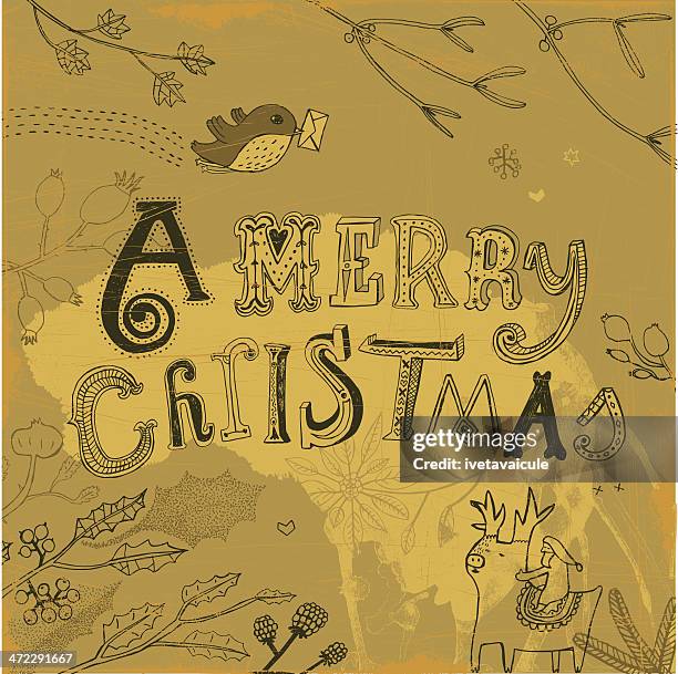 ilustraciones, imágenes clip art, dibujos animados e iconos de stock de merry navidad - letra a con flores vector a