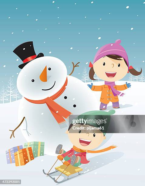 snowman - winter vegetables stock illustrations