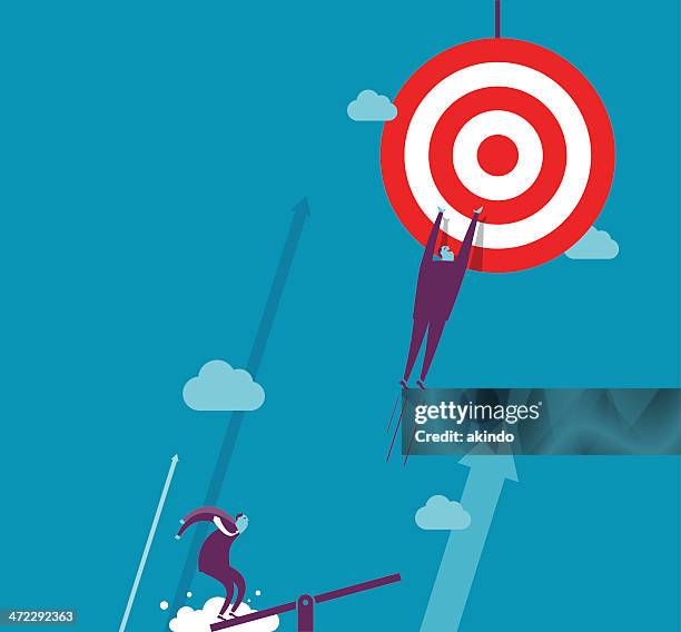 team work - human pyramid stock illustrations