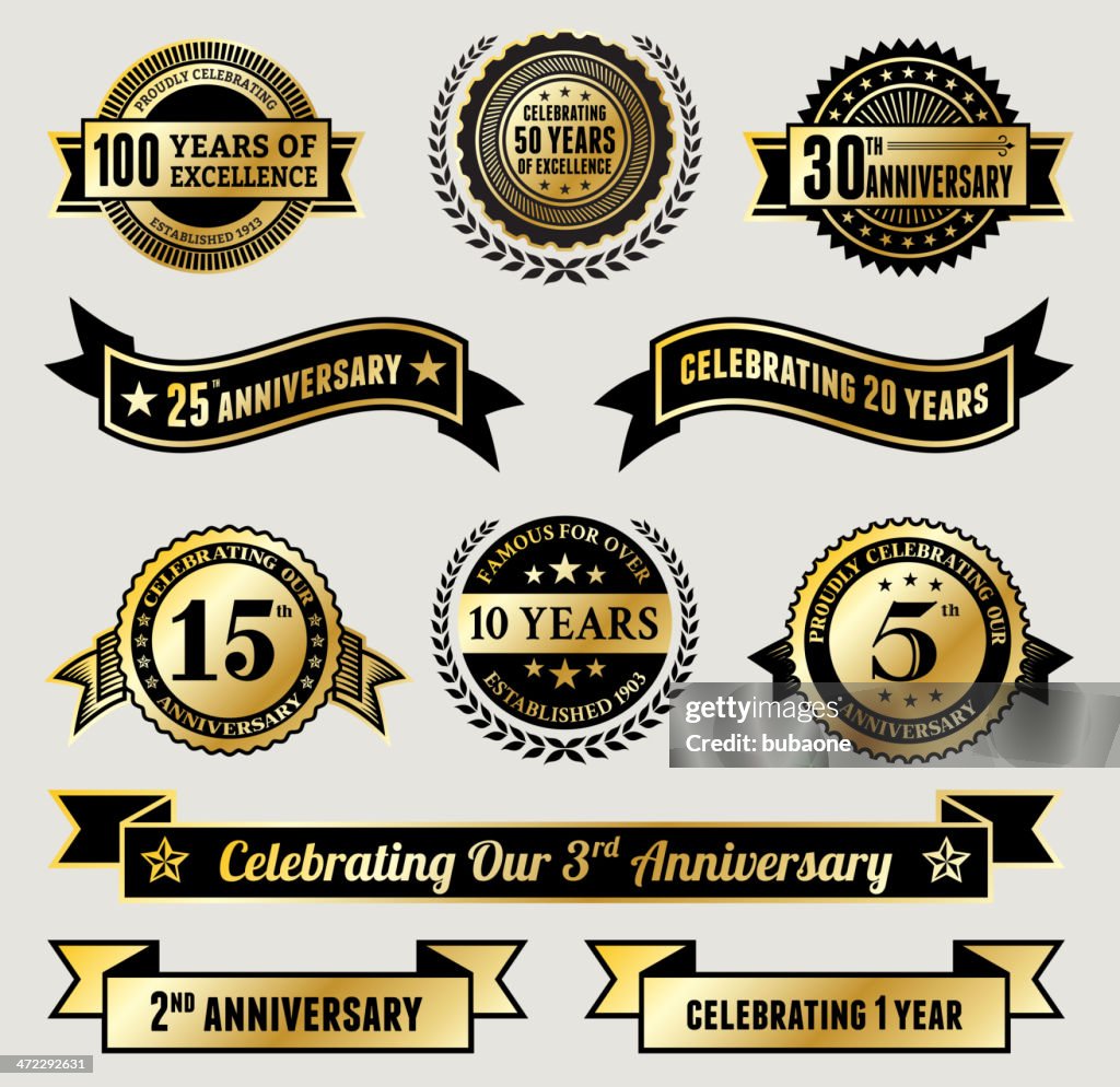 Tarjeta de aniversario dorado