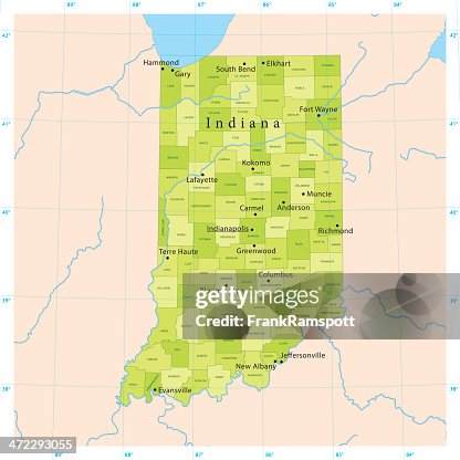 Indiana Vector Map Indiana Vector Map