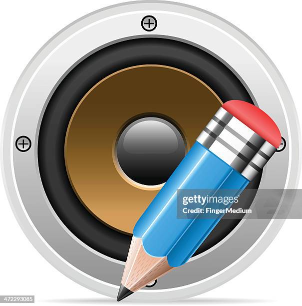 audio editing - black graphite stock illustrations