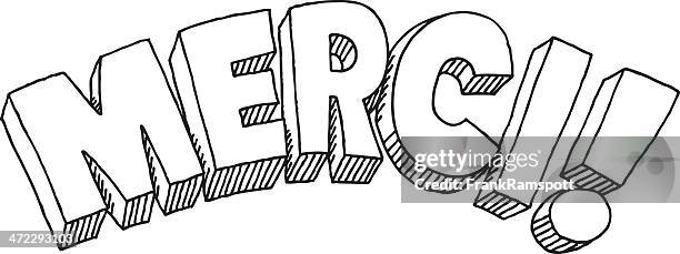Merci Text Drawing High-Res Vector Graphic - Getty Images