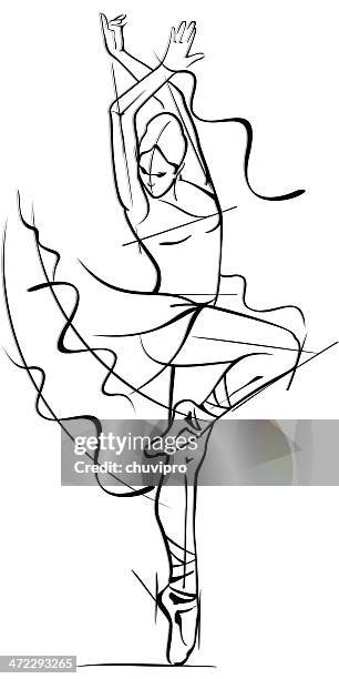 ballerina - ballet dancer stock illustrations