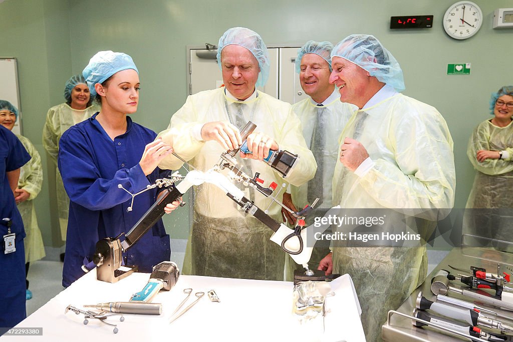 Prime Minister John Key Makes Pre-Budget Announcement With Health Minister