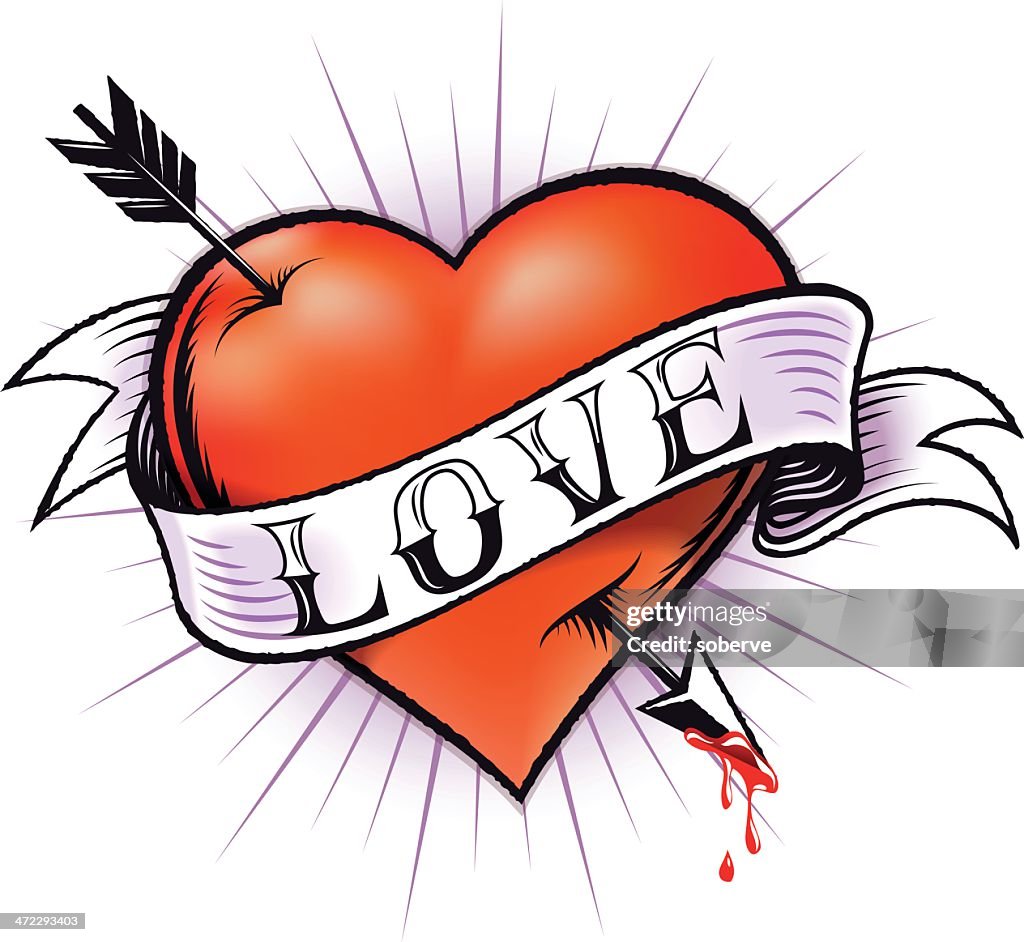 Heart Tattoo High-Res Vector Graphic - Getty Images