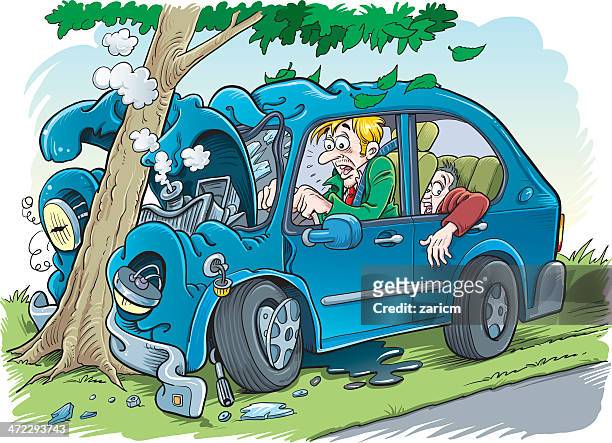 608 Cartoon Car Crash Photos and Premium High Res Pictures - Getty Images