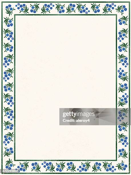 forget-me-not frame - forget me not stock illustrations