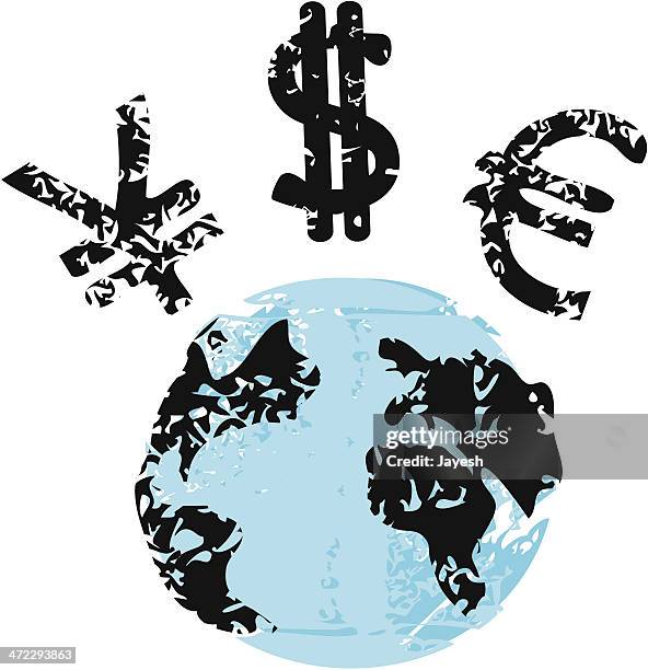 global economy - editorial stock illustrations