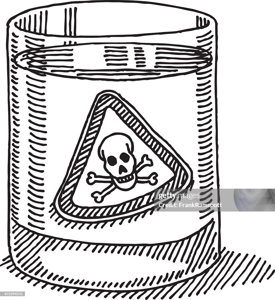 Toxicity Draw Glass Water Toxic Danger Sign Drawing High-Res Vector Graphic - Getty ...