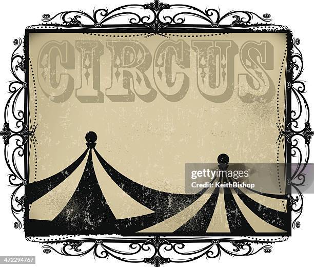 big top circus background - entertainment event - marquee letter stock illustrations