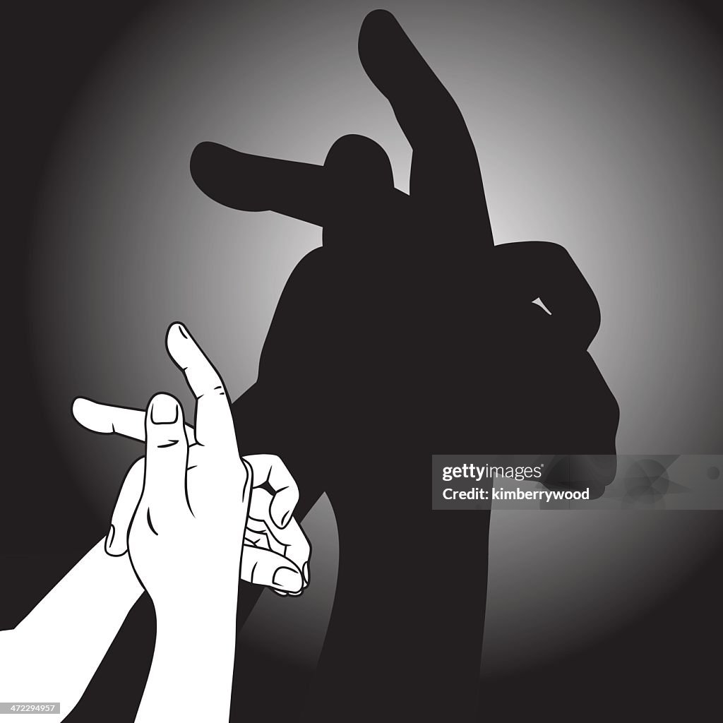 Shadow Puppet Rabbit High-Res Vector Graphic - Getty Images