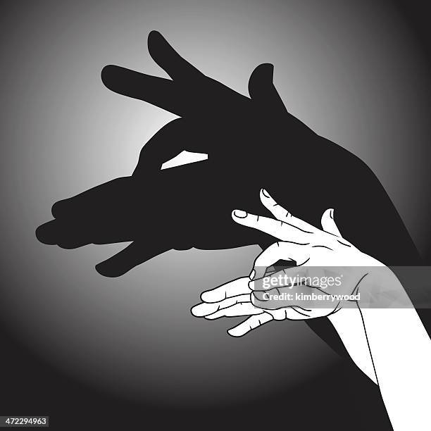 shadow puppet deer - shadow puppet stock illustrations