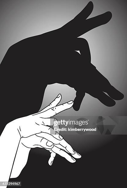 shadow puppet goat - shadow puppet stock illustrations