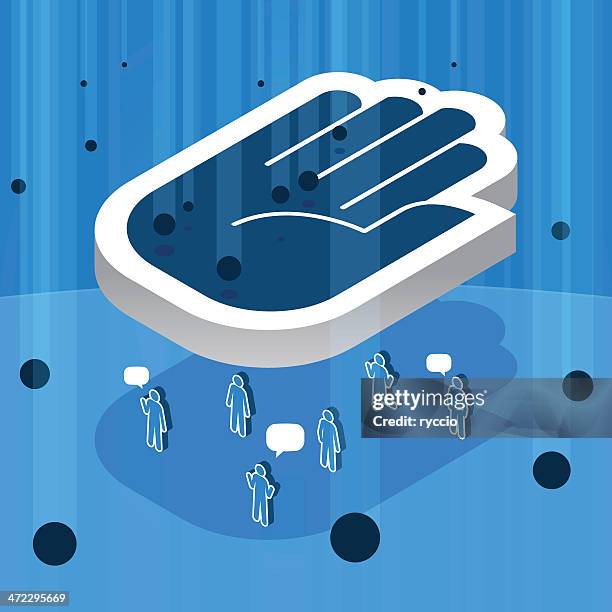protect hand - man open hand stock illustrations
