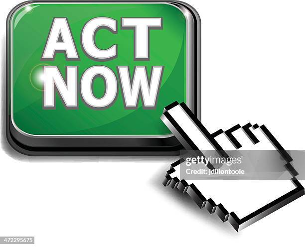hand cursor on key | act now - pressing button icon stock illustrations