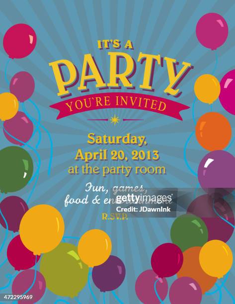 Fun. Invite Inspiration Fun Party Invitation Design Template High-Res Vector Graphic - Getty Images
