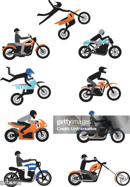 various motorcycles - helicopter ride stock illustrations