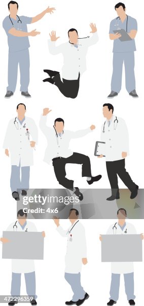 Many Doctor Vector Multiple Images Of Doctors High-Res Vector Graphic - Getty Images