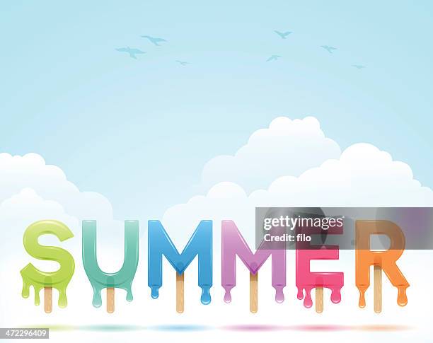 sommer-nachricht - flavored ice stock-grafiken, -clipart, -cartoons und -symbole