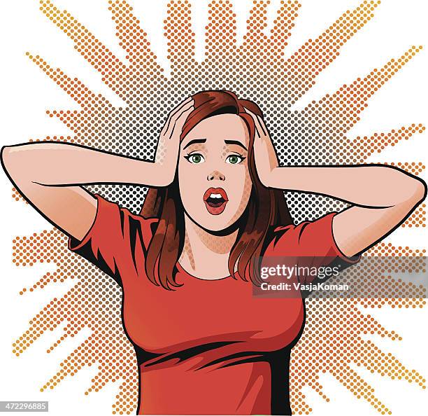 why is this always happening to me - angry woman stock illustrations