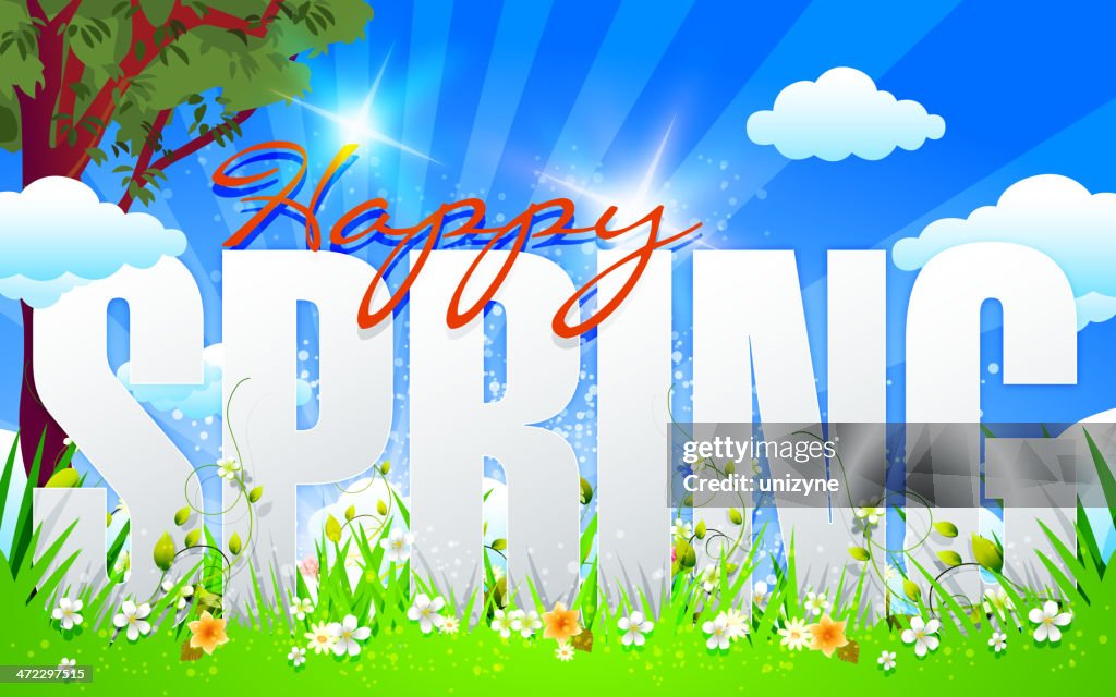 Happy Spring Background High-Res Vector Graphic - Getty Images