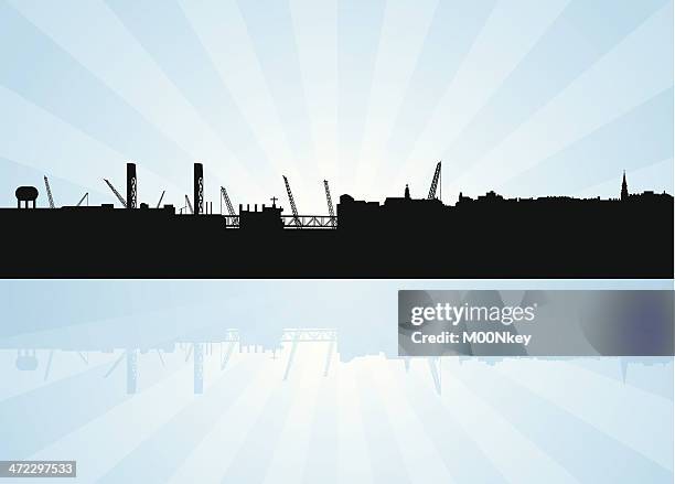 portsmouth nh skyline - portsmouth new hampshire stock illustrations