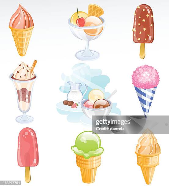 ilustraciones, imágenes clip art, dibujos animados e iconos de stock de tienda de helados - pistacho