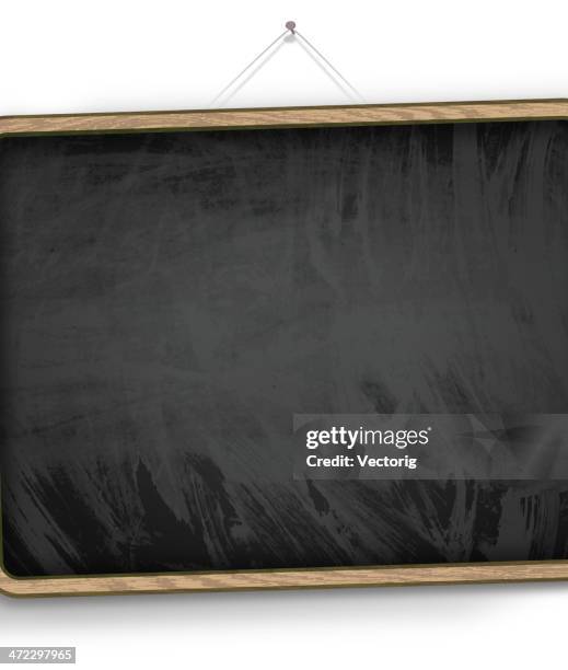 school blackboard - wooden board stock illustrations