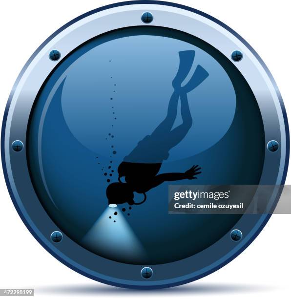 diving symbol - deep dive stock illustrations