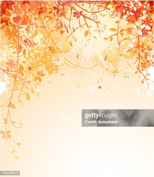 spring leaf backround - heavy wind stock illustrations