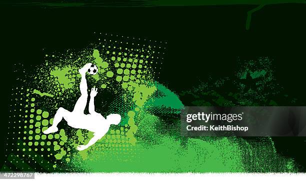 反転キックサッカー選手背景-雄 - football点のイラスト素材／クリップアート素材／マンガ素材／アイコン素材