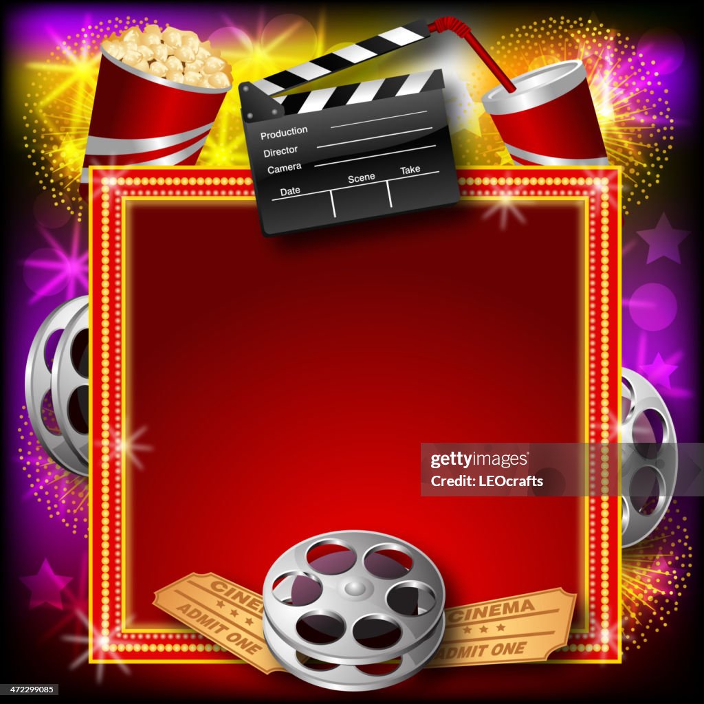 Beautiful Movie Background with Marquee display