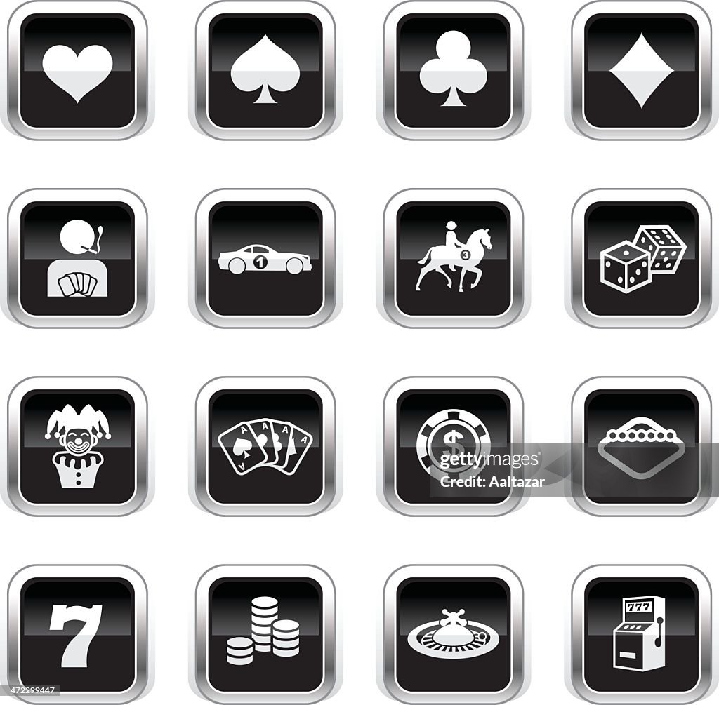 Supergloss Black Icons - Gambling