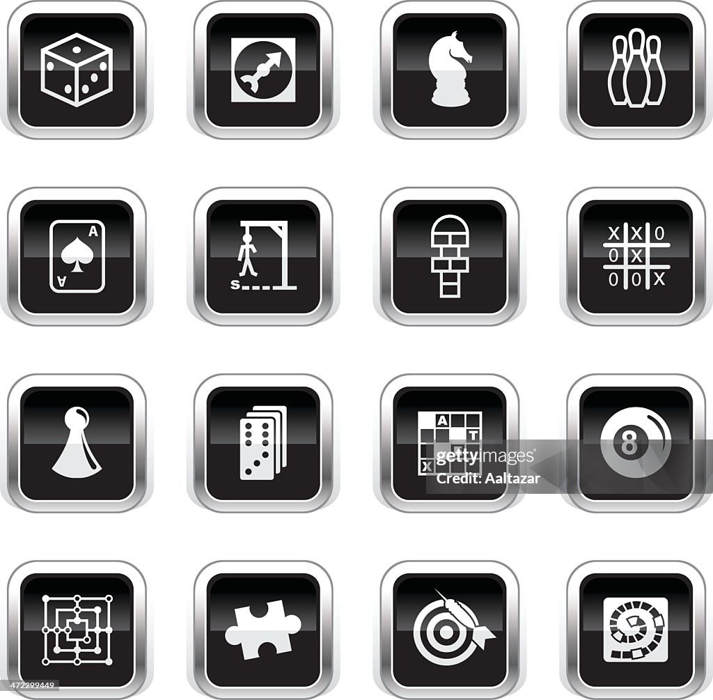 Supergloss Black Icons - Games