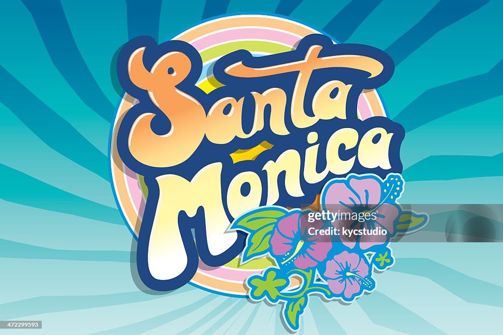 Santa Monica beach emblem