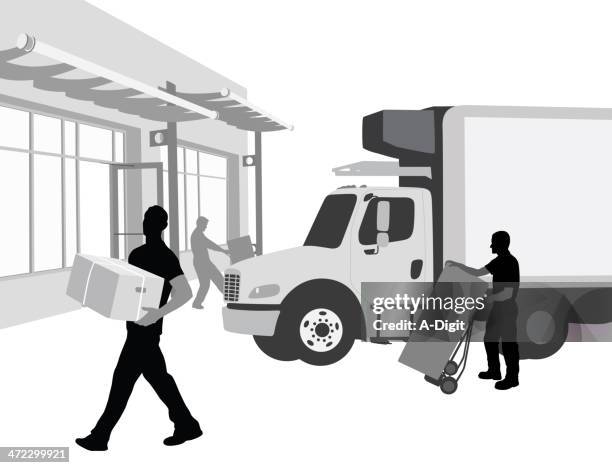 deliveries - delivery person stock illustrations