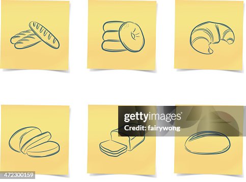 Bread post-it notes Bread post-it notes