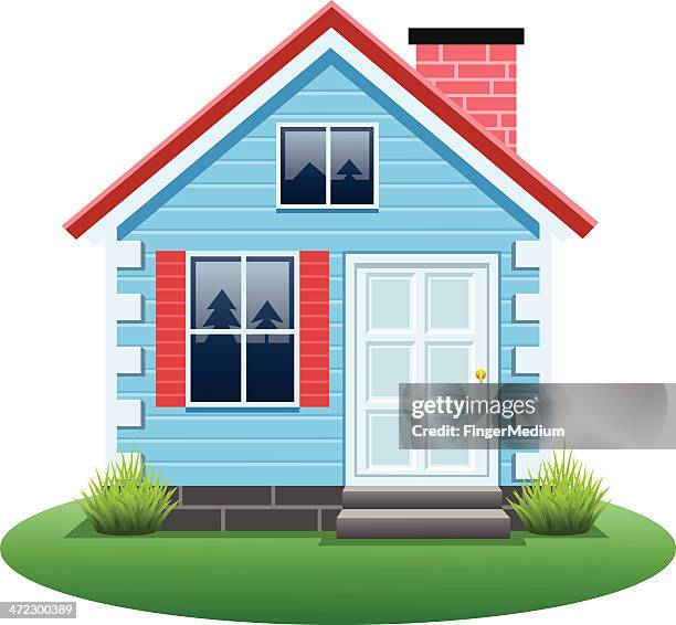 home exterior - small suburban house exterior stock illustrations